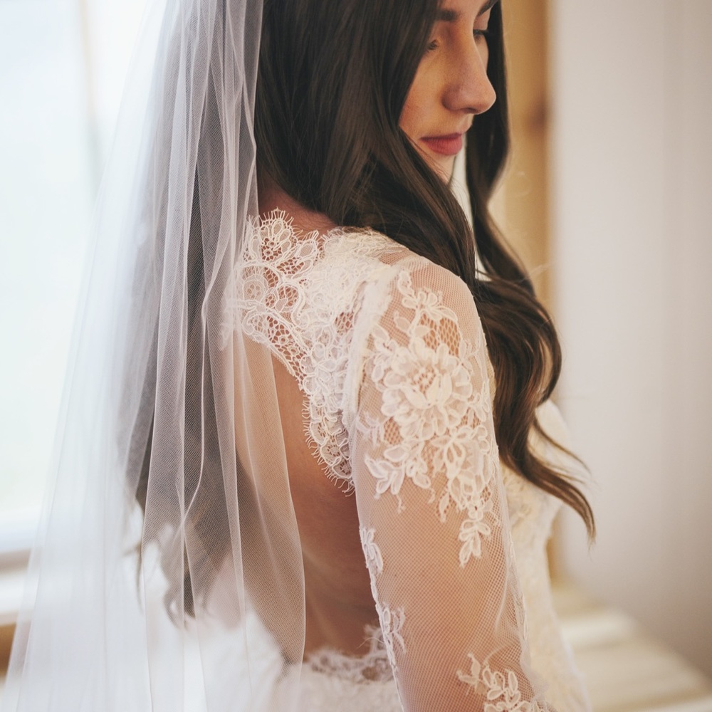 Sarah Seven Lace Wedding Dress | Ivory | Size 4